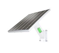 SUNBA 60W Monocrystalline Solar Panel Kit with Built-in Rechargeable Lithium Battery 12V 38Ah, Waterproof IP66 for Off-Grid System,Mount Brackets for Pole