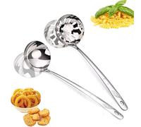 Sunbbingsp Louche à Soupe, 1 Pcs Louche en Acier Inoxydable, 1Pcs Cuillère Ecumoire avec Trou de Suspension pour Ragoûts, Chili, Sauce à Spaghetti, Les Soupes et Bien Plus Encore(28 * 7,5cm)
