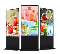 SUNBGRPYE Affichage Publicitaire Vertical, éCran LCD Ultra HD 1920 * 1080p, Prise en Charge Wifi/RJ45/USB + Disque U, Affichage en éCran Partagé, pour Les Salons De Thé Au Lait, Les CaféS,49in