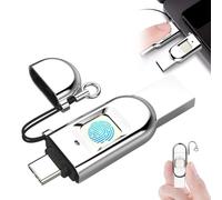 SUNBGRPYE Clé USB À Empreinte Digitale 32GB/64GB/128GB/256GB, Clé USB 3.0 Chiffrée, Dotée D'interfaces Type-C Et USB 3.0, avec des Vitesses De Lecture Allant Jusqu'À 100 Mo/S 128GB