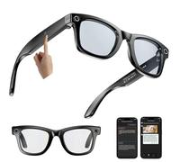 SUNBGRPYE Lunettes Intelligentes IA, CaméRa HD 720P + Microphone, Appels Bluetooth/Lecture De Musique, Chat GPT, Photographie/VidéO, Questions-RéPonses IA, Enregistrement, Les Affaires, Les Voyages B