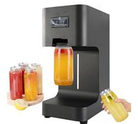 SUNBGRPYE Machine De Scellage Automatique pour BoîTes De Conserve Et Boissons, avec Affichage LED, Hauteur De Scellage 200 mm/DiamèTre 51 mm, pour BoîTes en Aluminium Et en Plastique. Black