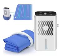 SUNBGRPYE Matelas Refroidi par Eau, SystèMe De Refroidissement du Lit à Faible Bruit, 2 Vitesses De Vent RéGlables, avec Minuterie + RéServoir d'eau Visible, pour La Maison, Le Dortoir,Single
