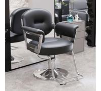 sunbiaouk Fauteuil de Coiffure pivotant à 360° en Similicuir avec Repose-Pieds et accoudoirs Larges et Confortables, idéal pour Salons de Coiffure et instituts de beauté.(A)