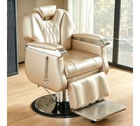 sunbiaouk Fauteuil de Coiffure Professionnel avec Structure en métal - Dossier réglable - Équipement idéal pour Salons de beauté ou espaces de Vie(Brown)