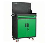 sunbiaouk Servante d'atelier roulante avec Portes verrouillables, Chariot Utilitaire en métal avec séparateur Amovible, Coffre à Outils pour la Maison, Le Bureau, Le Garage et l'atelier(Green)