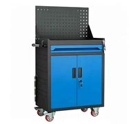 sunbiaouk Servante d'atelier roulante avec Portes verrouillables, Chariot Utilitaire en métal avec séparateur Amovible, Coffre à Outils pour la Maison, Le Bureau, Le Garage et l'atelier(Blue)