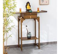 sunbiaouk Table d'autel personnelle, Table Bouddhiste avec tiroir, autel Bouddhiste, Table de méditation, Meuble de prière pour la Pratique spirituelle et Le culte(100x40x108cm)