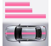 SUNBREATH Lot de 3 autocollants en vinyle pour capot de voiture - Style sportif - Rose