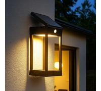 Lumisky Applique murale solaire SUNBRIK – LED blanc chaud/froid, panneau solaire orientable H27cm