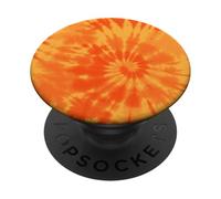 Sunburst Motif Spirale rétro Orange PopSockets PopGrip Adhésif