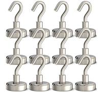 Suncall Greatmag Lot de 12 crochets magnétiques robustes pour serviettes, grill, cuisine, intérieur ou extérieur, 35 lbs