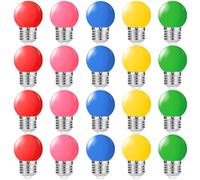 Suncan 20 pcs E27 Led multicolore 1W ampoules colorées Led ampoules colorées Déco,rouge, jaune, bleu, vert et rose,pour Noël mariage fête,AC 230V