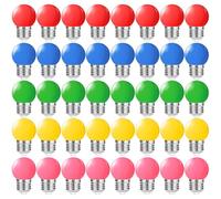 Suncan 40 pcs E27 Led multicolore 1W ampoules colorées Led ampoules colorées Déco,rouge, jaune, bleu, vert et rose,pour Noël mariage fête,AC 230V