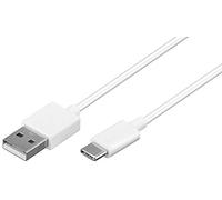 Suncase Câble de chargement et de charge USB-C, type C, USB 3.1, SuperSpeed, 1 m, blanc, compatible avec Oppo A60 5G