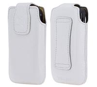 Suncase Étui de protection original en cuir compatible avec SPC Titan 2 - Blanc pleine fleur