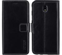 Suncase® Housse Folio Sac En Noir Pour Samsung Galaxy J5 2017 DuoS