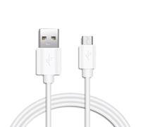 Suncase USB Micro Câble de Données Chargeur Charge (1 Mètre - 2.1A) en Blanc Compatible Avec Blackview A70 / Blackview A80S (2021)