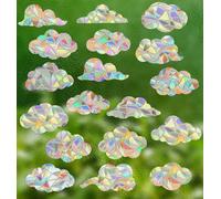 Suncatcher Lot de 18 autocollants de fenêtre, en PVC, avec effet arc-en-ciel, idéal pour protéger les oiseaux, facile à utiliser, réutilisables, décoratifs, pour appartement, fenêtre de balcon