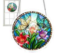 Suncatcher Window Decoration - Acrylic Suncatcher | 2D Animal Stained Glass Effect | 19cm Cat Puzzle Decoration | for Home Window Wall Living Room Bedroom Entryway Garden Backyard