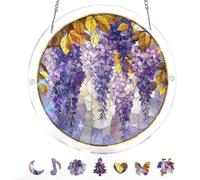 Suncatcher Window Puzzle, 3D Flower Acrylic Decor, Sunlight Refraction Ornament, Window Hanging Art Piece, for Spring Holiday Birthday Party Offices Living Room Dormitory Apartment Bathroom Home