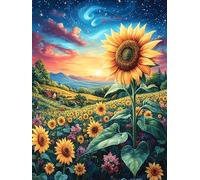 SunChamp de Fleurs au Coucher de Soleil 1000 Pièces Puzzle Adulte en Carton Rigide Haute Qualité Difficile Niveau Expert Anti-Stress Jeu De Société Idée Cadeau Anniversaire Premium 1000 PCS