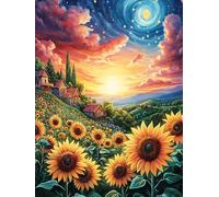 SunChamp de Fleurs au Coucher de Soleil 300 Pieces Casse-tête Expert Confirmé en Carton Épais Rigide Très Difficile Niveau Expert Motif Complexe Cadeau Anniversaire Premium 300 PCS