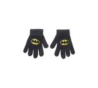 Suncity Gants d'Hiver pour Enfants DC Comics Batman, Acrylique et Polyester, Taille Unique 4-10 Ans, Tricot Extensible (Gris Foncé)