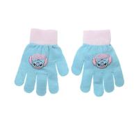 Suncity Gants d'Hiver pour Enfants Fille Disney Lilo & Stitch, Acrylique et Polyester, Taille Unique 4-10 Ans, Tricot Extensible (Bleu Cyan XH4079)