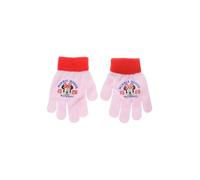 Suncity Gants d'Hiver pour Enfants Minnie Mouse Disney, Acrylique et Polyester, Taille Unique 4-10 Ans, Tricot Extensible (Rose Clair)