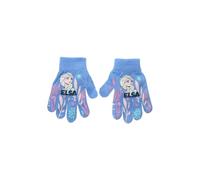Suncity La Reine des Neiges Gants Enfants Disney, Acrylique et Polyester, Taille Unique 4-10 Ans, Motif Elsa et Anna (Bleu)
