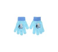 Suncity La Reine des Neiges Gants Enfants Disney, Acrylique et Polyester, Taille Unique 4-10 Ans, Motif Elsa et Anna (Bleu Cyan)