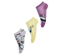 Suncity Looney Tunes Chaussettes Adultes, Lot de 3 Paires, Motifs Animés (FR/ES, Numérique, 36, 38, Taille normale, Taille normale, Gris/Jaune/Rose)