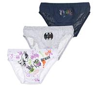 Suncity Lot de 3 Slips Garçon Batman, 100% Coton, Confortable, Classique (FR/ES, Âge, 2 Ans, 3 Ans, Taille Normale, Multicouleur)