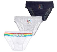 Suncity Lot de 3 Slips Garçon Harry Potter, 100% Coton, sous-Vêtements Classiques (FR/ES, Âge, 9 Ans, 10 Ans, Taille Normale, Bleu/Blanc/Gris)