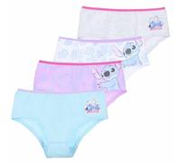 Suncity Lot de 4 Shorties Fille en Coton, Collection Lilo & Stitch Disney, Motifs Tropicaux, Couleurs Pastel Rose et Bleu, Élastique Confortable (FR/ES, Âge, 8 ans, 10 ans, Taille normale, Violet)