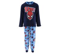 Suncity Pyjama d'hiver Deux Pièces en Polaire Garçon, Marvel Spider-Man, 'Spidey', Chaud et Confortable, 100% Polyester (FR/ES, Âge, 4 Ans, Taille Normale, Bleu Marine)