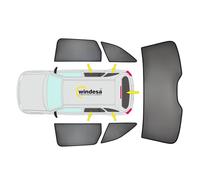 SunClip Protection visuelle & Solaire Compatible avec Volkswagen Multivan T7 2021- (Chassis Longue, sans vitres coulissantes), Noir