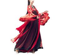 Suncolour Chinois Hanfu Dames Nouveaux Chinois Traditionnels Anciens Hanfu Costumes Rouge Élégant Style Antique de Grande Robe De Jupe