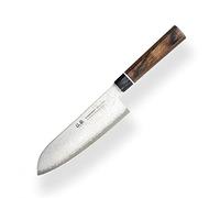 Suncraft VG-10 Black Damascus & Couteau de cuisine & Damas Couteau de chef Santoku 167 mm & professionnel japonais acier à 67 couches avec manche Pakkawood