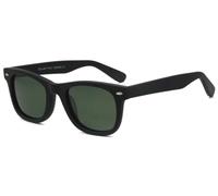 SunCristal petit visage mince hommes femmes adolescent classique Lunettes de soleil en acétate noir à la mode avec protection UV sans éblouissement