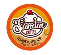 Sundae Coffee Sundae - Lot de 48 dosettes de café aromatisées à la crème glacée, 2.0 Keurig K-Cup compatible avec le beurre d'arachide
