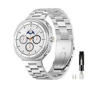 SUNDAREE Bracelet Compatible avec Samsung Galaxy Watch 8 Classic 46MM/8 44MM 40MM LTE(2025),No Gap Homme Femme Acier Inoxydable Métal Montre Smartwatch Band pour Watch 8 SM-L500/SM-L330/SM-L320,Argent