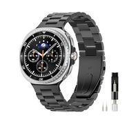 SUNDAREE Bracelet Compatible avec Samsung Galaxy Watch 8 Classic 46MM/8 44MM 40MM LTE(2025),No Gap Homme Femme Acier Inoxydable Métal Montre Smartwatch Band pour Galaxy 8 SM-L500/SM-L330/SM-L320,Noir