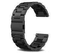 SUNDAREE Bracelet Montre Garmin Venu 2/3/Vívoactive 4/Forerunner 255 265 Music, 22MM Noir Homme Acier Inoxydable Métal Bracelet Smartwatch Remplacement Band