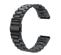 SUNDAREE Compatible avec Bracelet Armband Garmin Fenix 7X Pro/7X 51MM/6X Pro/5X GPS/Quatix 7X/Tactix7 Pro/Enduro 2/Descent Mk2/Instinct 2X Solar,26MM Quickfit Noir Acier Métal Montre Smartwatch Band