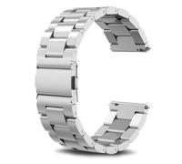 SUNDAREE Compatible avec Bracelet Garmin Venu 3S/Venu 2S/Vívoactive 4S/Vívoactive 3S/Vivomove 3S/Forerunner 255S Music 265S,18MM Argent Homme Femme Acier Inoxydable Métal Remplacement Band
