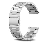 SUNDAREE Compatible avec Bracelet Montre Garmin Venu 3/2, Forerunner 255/265 Music, 22MM Argent Homme Femme Acier Inoxydable Métal Remplacement Smartwatch Band