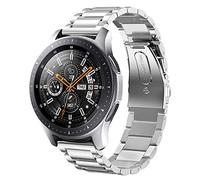 SUNDAREE Compatible avec Bracelet Samsung Galaxy Watch 46MM/Watch 3 45MM/Gear S3/Garmin Venu 2 Vívoactive 4/Huawei GT 3/Ticwatch Pro 3,22MM Argent Remplacement Acier Inoxydable Métal Montre Band