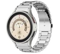 SUNDAREE Compatible avec Bracelet Samsung Galaxy Watch 5 Pro 45MM/Watch 4 5 6 7 40MM 44MM/Watch 6 4 Classic 42MM 43MM,No Gap Argent Homme Remplacement Acier Inoxydable Métal Montre Smartwatch Band